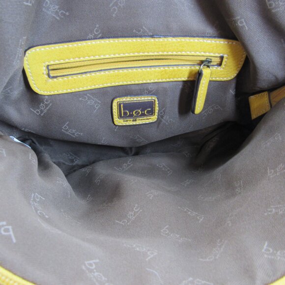 b.o.c. Women's Mustard Yellow Double Handle Shoulder Bag with Tassel & Charm - Picture 11 of 13